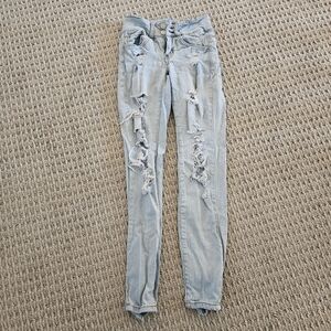 Light Wash Rue 21 Distressed Jegging